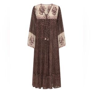 Floral Bohemian Maxi DressDaughters of India Rooh Maxi Dress ~ Cacao